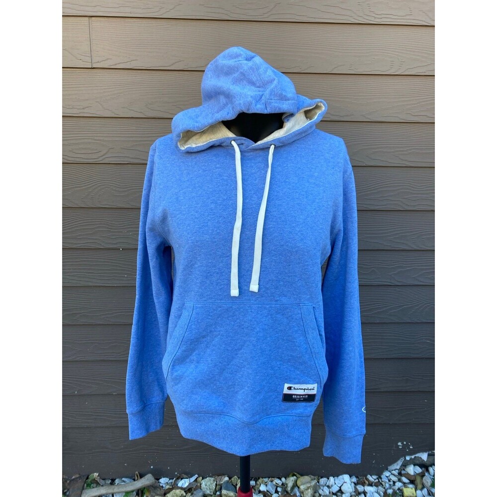 Men’s size medium champion blue drawstring hoodie